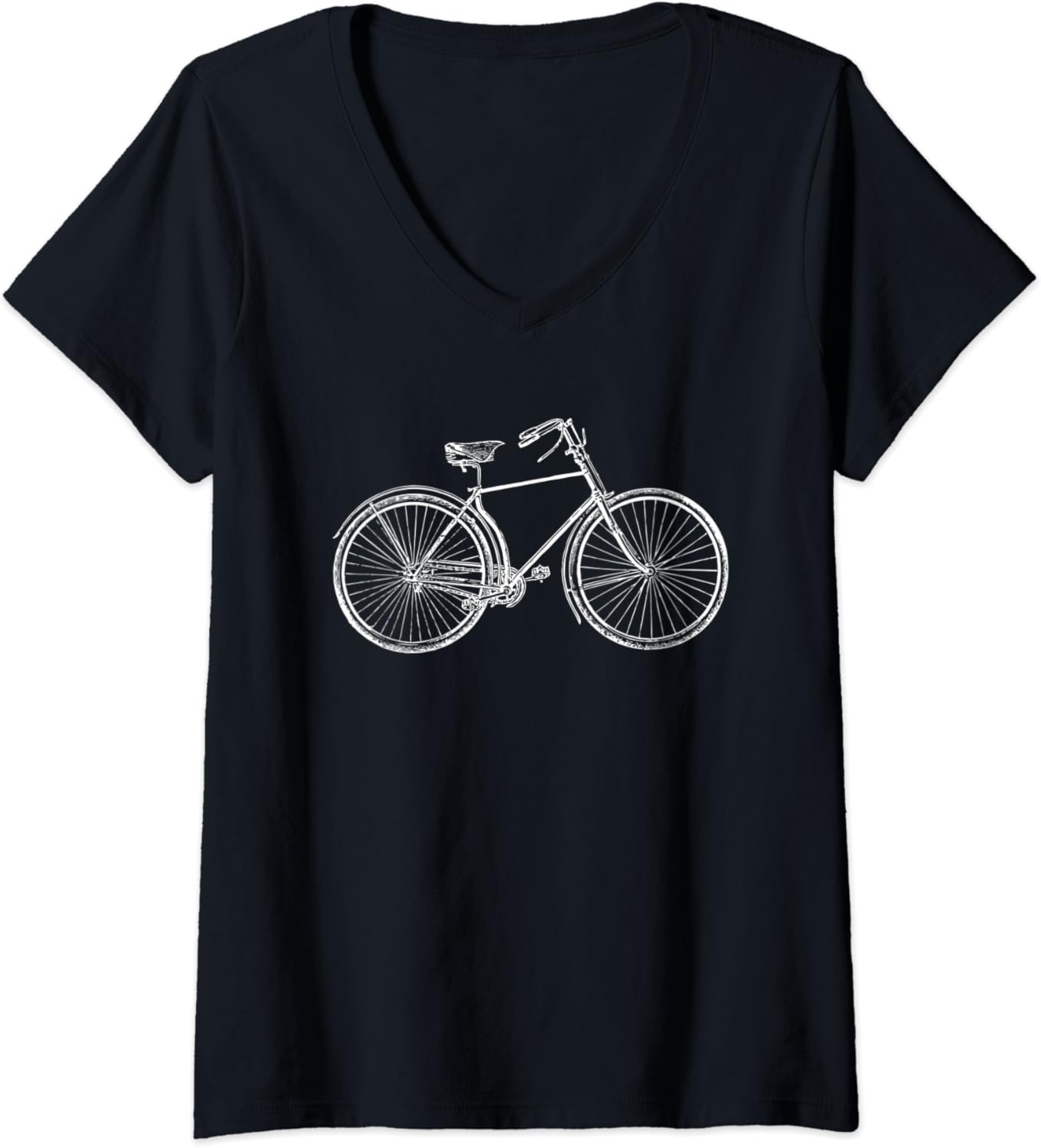 Womens Vintage Bicycle Shirt Cycling Cyclist VNeck TShirt Amazon.co.uk Fashion